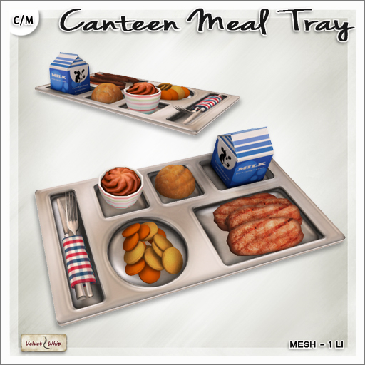 Second Life Marketplace [V/W] Canteen Meal Tray Full meal